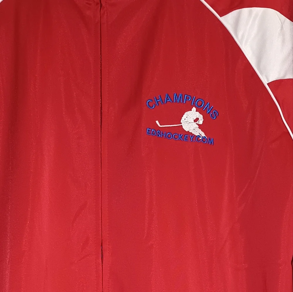 Men's Alleson‎ Red and White Athletic Jacket XL